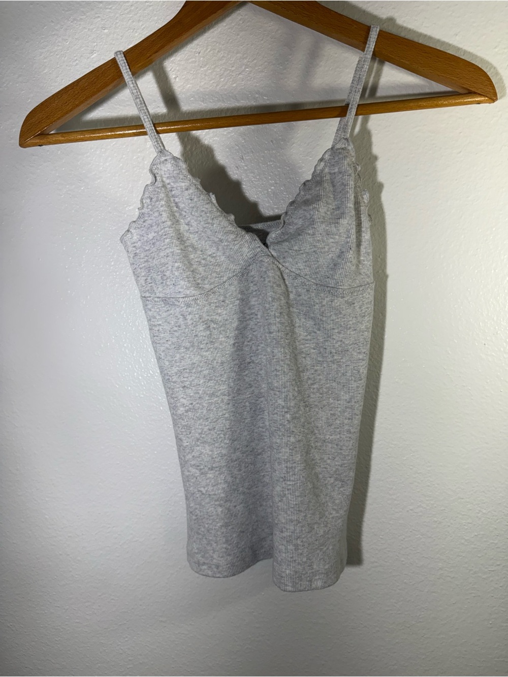 Light Gray Brandy Melville Ribbed Cami Tank Top - Women's